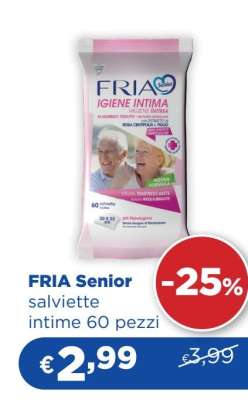 FRIA Senior salviette intime 60 pezzi