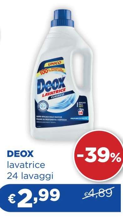 DEOX lavatrice 24 lavaggi