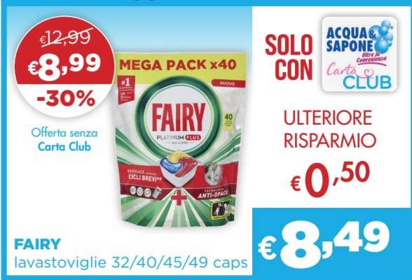 FAIRY lavastoviglie 32/40/45/49 caps