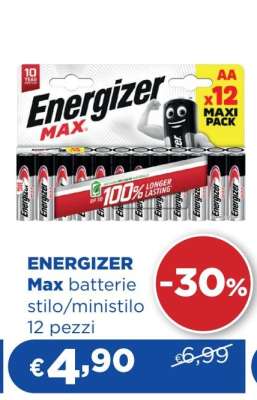 ENERGIZER Max batterie stilo/ministilo 12 pezzi
