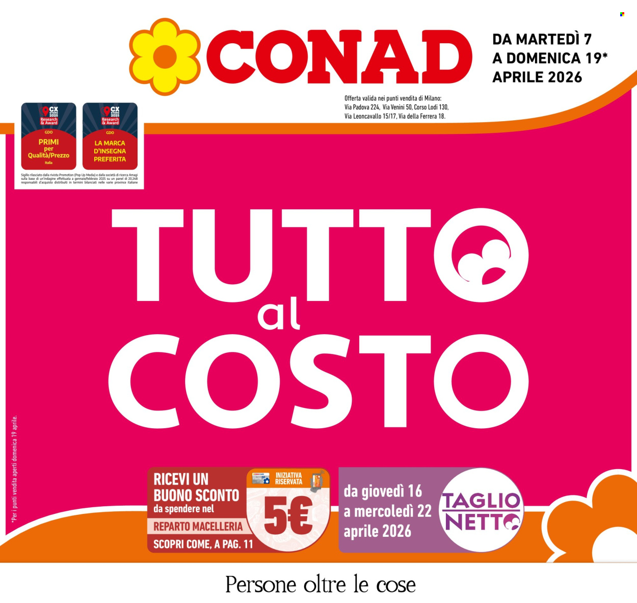Volantino Conad - 7/4/2026 - 19/4/2026. Pagina 1