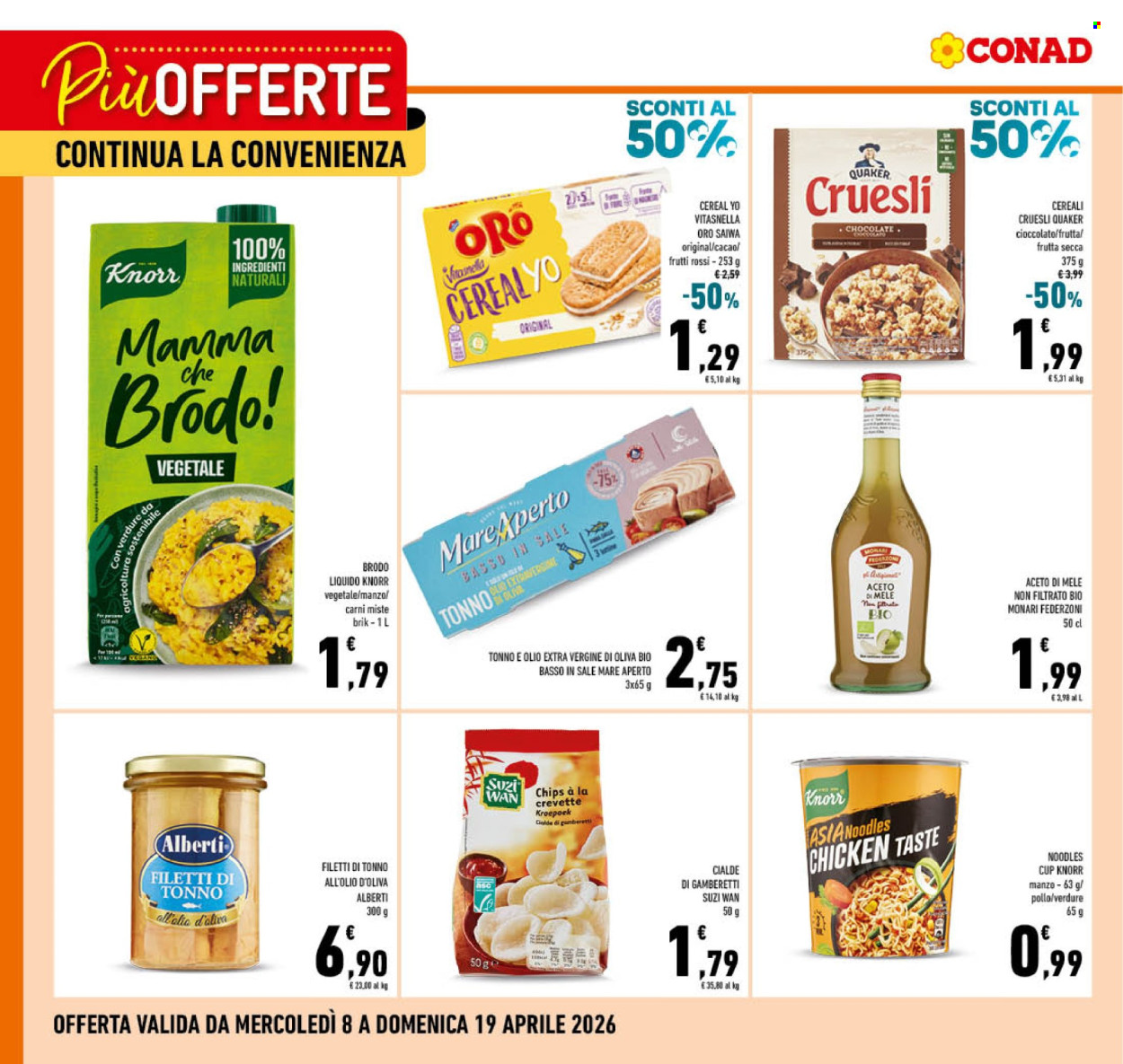 Volantino Conad - 8/4/2026 - 19/4/2026. Pagina 1