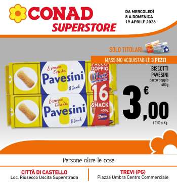 Volantino Conad Superstore - 8/4/2026 - 19/4/2026.