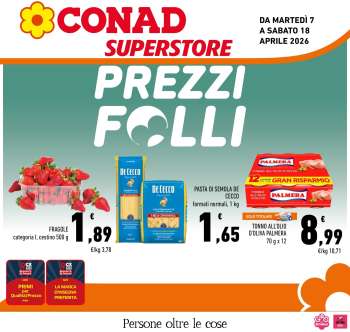 Volantino Conad Superstore - 7/4/2026 - 18/4/2026.