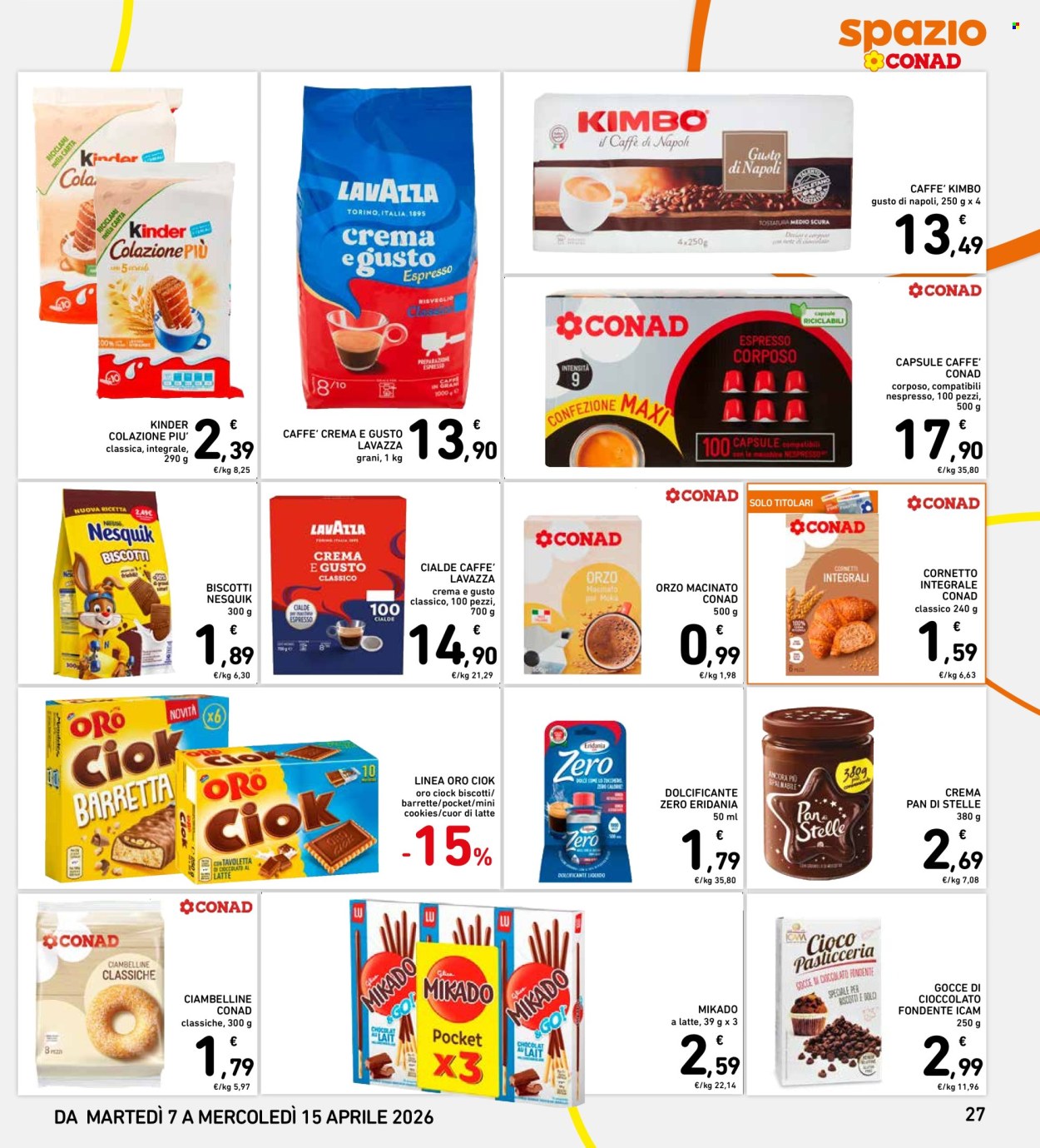 Volantino Spazio Conad - 7/4/2026 - 15/4/2026. Pagina 27