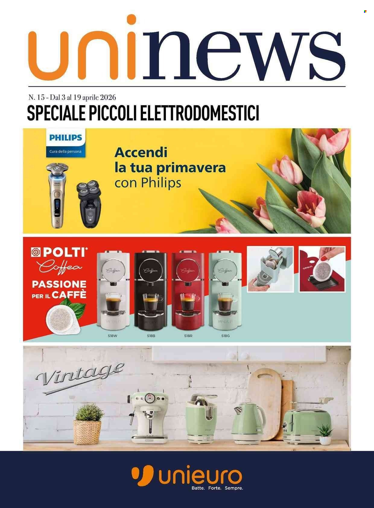 Volantino Unieuro - 3/4/2026 - 19/4/2026. Pagina 1