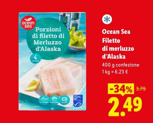 Ocean Sea Filetto di merluzzo d'Alaska