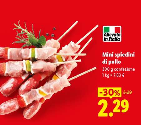 Mini spiedini di pollo