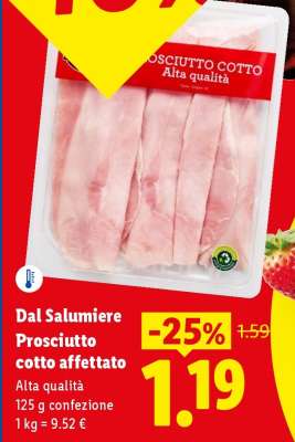 Dal Salumiere Prosciutto cotto affettato