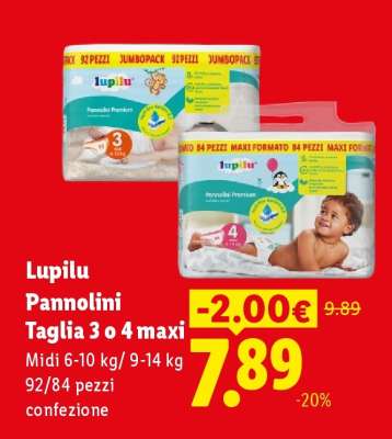 Lupilu Pannolini Taglia 3 o 4 maxi