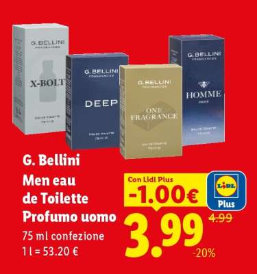 G. Bellini Men eau de Toilette Profumo uomo