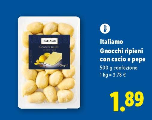 Italiamo Gnocchi ripieni con cacio e pepe