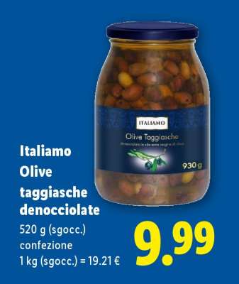 Italiano Olive taggiasche denocciolate