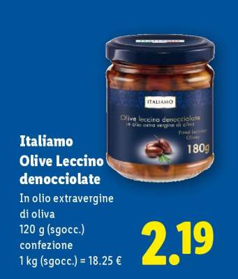 Italiamo Olive Leccino denocciolate