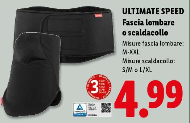 ULTIMATE SPEED Fascia lombare o scaldacollo