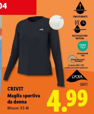 CRIVIT Maglia sportiva da donna
