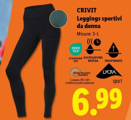 CRIVIT Leggings sportivi da donna