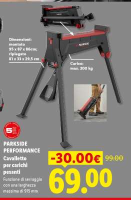 Parkside Performance Cavalletto per carichi pesanti