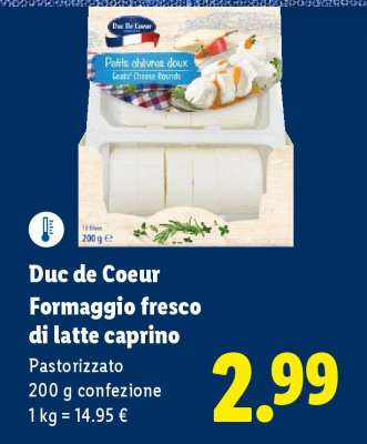 Duc de Coeur Formaggio fresco di latte caprino