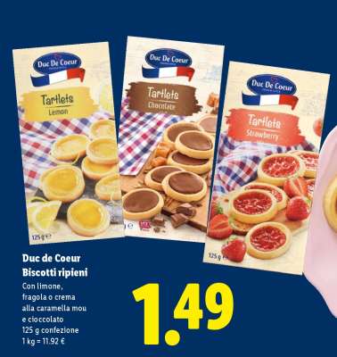 Duc de Coeur Biscotti ripieni