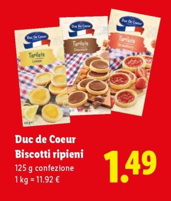 Duc de Coeur Biscotti ripieni