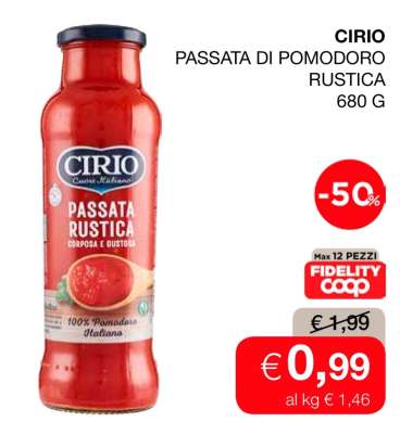 CIRIO PASSATA DI POMODORO RUSTICA