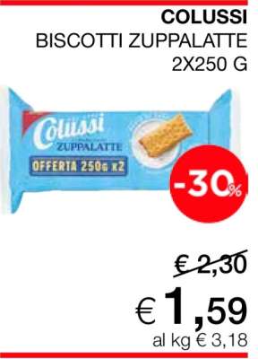 COLUSSI BISCOTTI ZUPPALATTE 2X250 G
