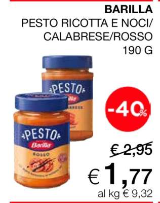 BARILLA PESTO RICOTTA E NOCI/CALABRESE/ROSSO
