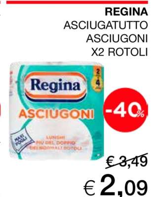 REGINA ASCIUGATUTTO ASCIUGONI X2 ROTOLI