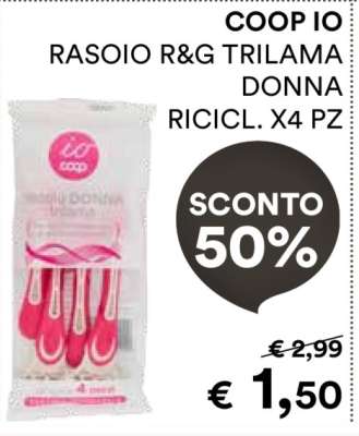 COOP IO RASOIO R&G TRILAMA DONNA RICICL. X4 PZ