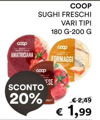 COOP SUGHI FRESCHI VARI TIPI