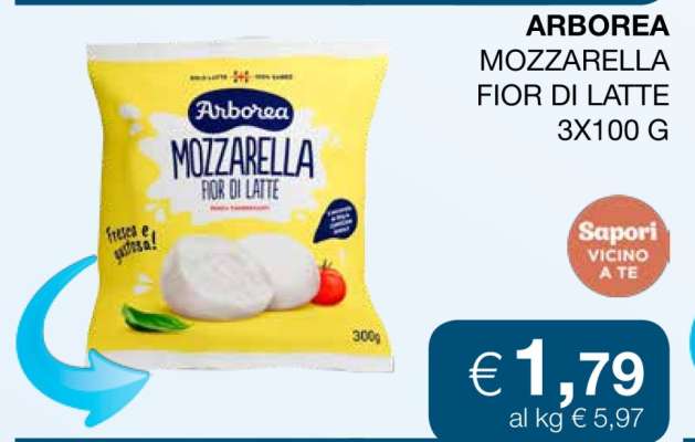 ARBOREA MOZZARELLA FIOR DI LATTE 3X100 G