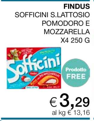 FINDUS SOFFICINI S.LATTOSIO POMODORO E MOZZARELLA