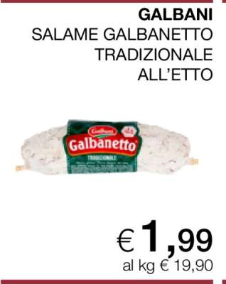 GALBANI SALAME GALBANETTO TRADIZIONALE ALL’ETTO