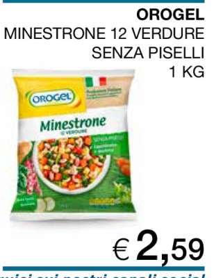 OROGEL MINESTRONE 12 VERDURE SENZA PISELLI