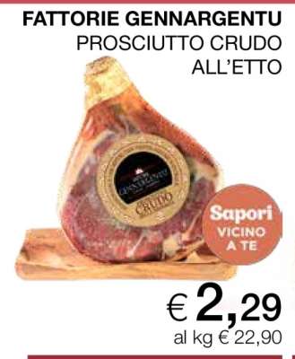 FATTORIE GENNARGENTU PROSCIUTTO CRUDO ALL’ETTO