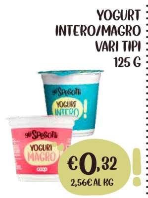 Yogurt Intero/Magro Vari Tipi