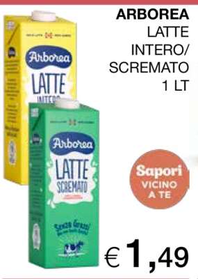 ARBOREA LATTE INTERO/SCREMATO 1 LT