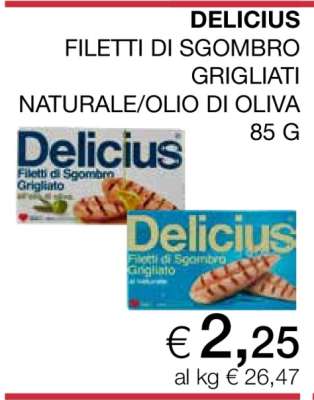 DELICIUS FILETTI DI SGOMBRO GRIGLIATI