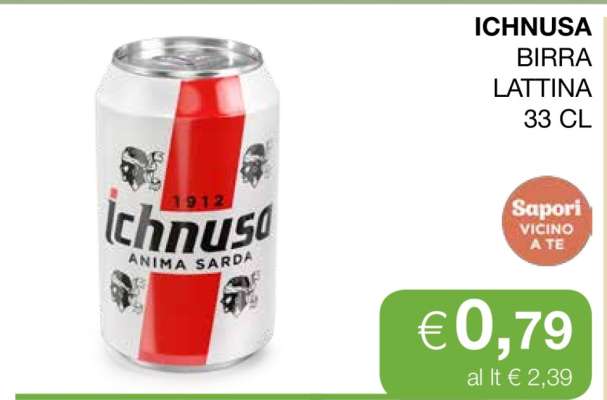 ICHNUSA BIRRA LATTINA 33 CL