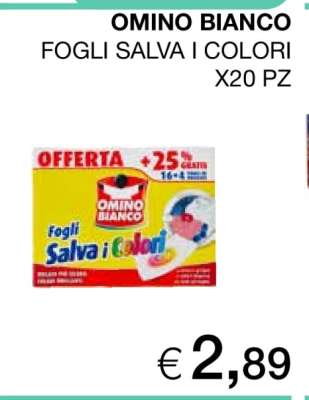 OMINO BIANCO FOGLI SALVA I COLORI X20 PZ