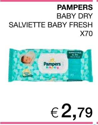 PAMPERS BABY DRY SALVIETTE BABY FRESH X70