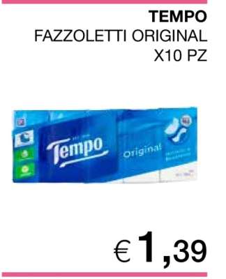TEMPO FAZZOLETTI ORIGINAL X10 PZ