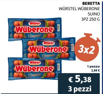 BERETTA WÜRSTEL WÜBERONE SUINO