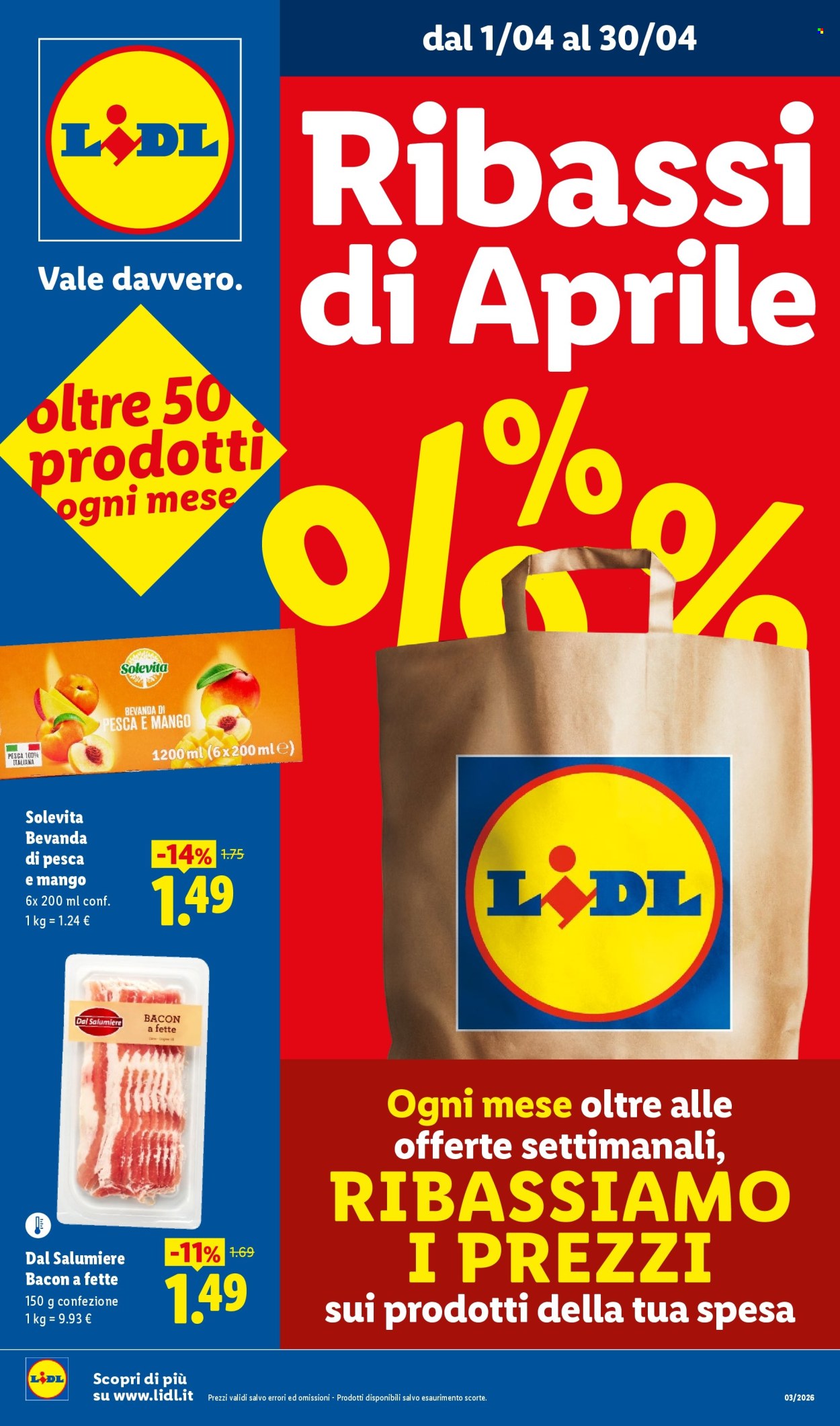 Volantino Lidl - 1/4/2026 - 30/4/2026. Pagina 1