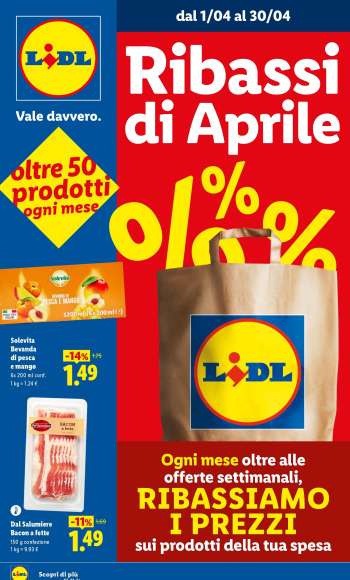 Volantino Lidl - 1/4/2026 - 30/4/2026.