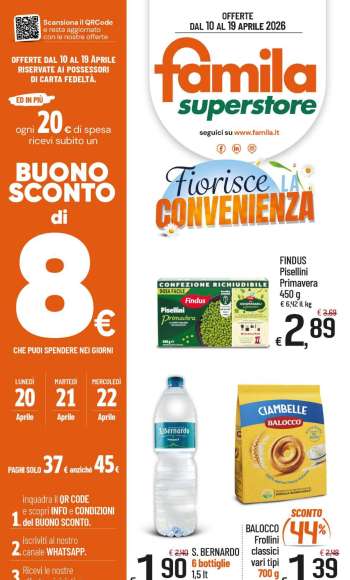Volantino Famila - 10/4/2026 - 19/4/2026.