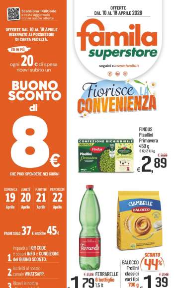 Volantino Famila - 10/4/2026 - 18/4/2026.