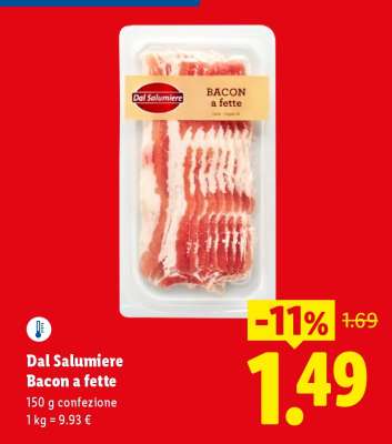 Dal Salumiere Bacon a fette