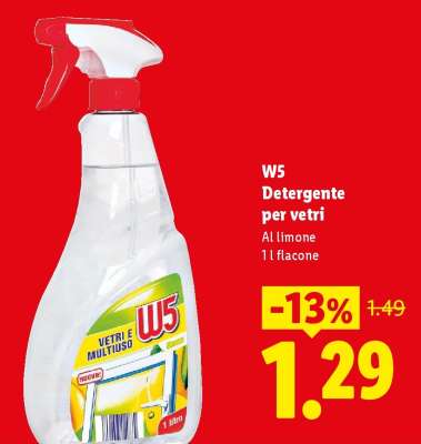 W5 Detergente per vetri